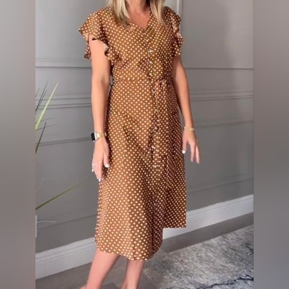 Mitilly Womens Dress Poka Dot Size  Large Nwot